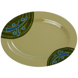 Yanco JP-2008 Japanese Oval Plate, 7.75" Length, 5.25" Width, Melamine, Pack of 48