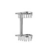 Croydex Slimline Aluminium Two Tier Corner Basket Shower Caddy, Lifetime