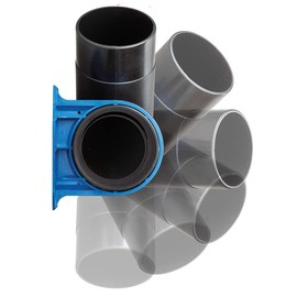 Dust Right Ready-Mount 4” Hose Splice - Durable, Easy-to-Clean Dust Collector Fittings w/Nonslipable Angle Adjustments - Secured Wood Shop Dust Collection System for Sweeping Clog-Inducing Debris