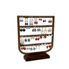 Practical Earring Organizer Stand Display Solid Walnut Wood Jewelry Tower