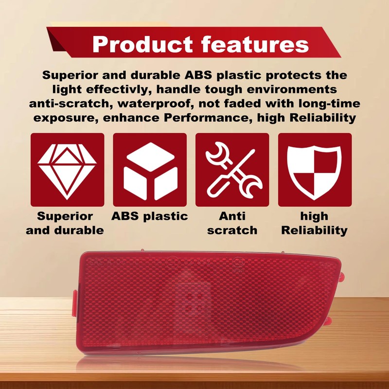 KEVWR Front Bumper Reflector Compatible with 2006-2016 Mercedes Sprinter 250