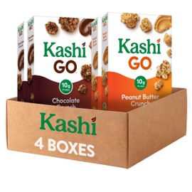 Kashi GO Breakfast Cereal, Fiber Cereal, Family Breakfast, Variety Pack (4 Boxes)
