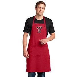 Broad Bay Large Texas Tech Mens Apron or Womens Aprons - Stain Resistant Fabric