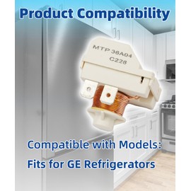 WR07X10084 Refrigerator Compressor Start Relay Replacement for GE Refrigerators, Replaces WR07X10084