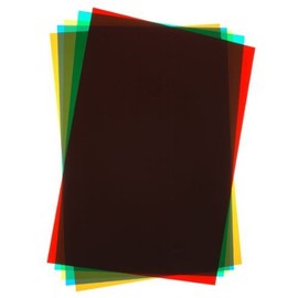 Coloured A4 Acetate - 6 Sheet Pack (Red, Yellow, Blue, Pink, Green, Clear) …