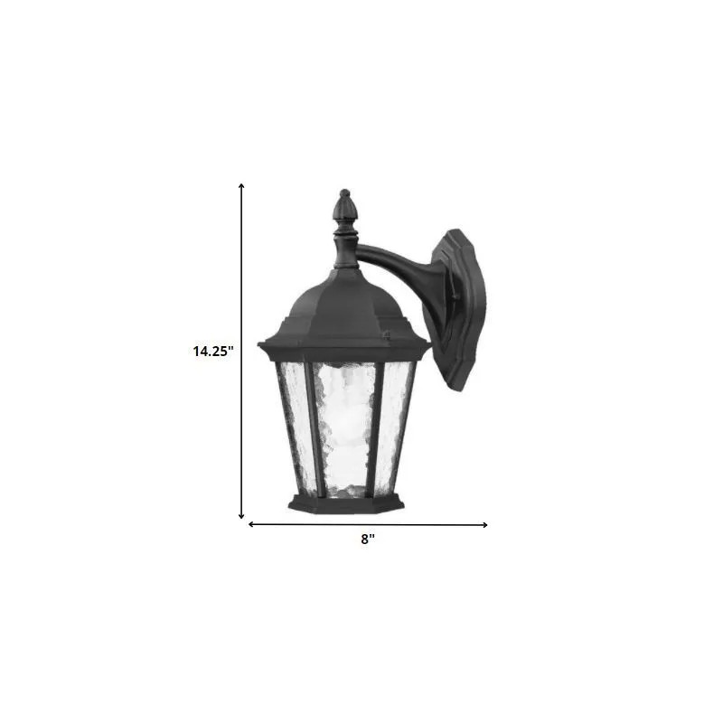 Homeroots Two Light Matte Black Hanging Carousel Wall Light