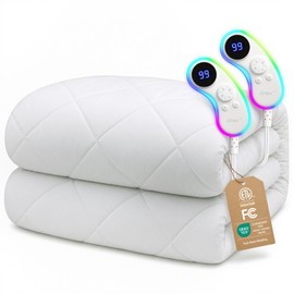Heated Mattress Pad Queen: Even Fast Heating 125.6°F Dual Control