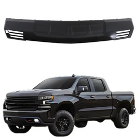 labwork Front Bumper Lower Valance Skid Plate Glossy Black without Hole Replacement for Silverado 1500 2022-2024