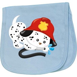 inktastic Fireman Dog, Firefighter, Dalmatian, Cute Dog, Puppy Baby Burp Cloth Light Blue 455ce