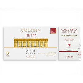 Labo Cosprophar Transdermic Re-Growth HB 177 for Women and Against Hair Loss, Complete Treatment for Women + 3.5 ml Sample Cadu-Crex Against Hair Loss (20 Ampoules Dosage 200)