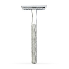 Traditional Manual Safety Razor for Perfect Shave, Double Edge Safety Razor, Rust-proof Reusable, Wet Shaving for Men, Premium Stainless Steel Razor for Women & Men, VINTAGE BARBER LONDON