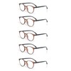 EYE ZOOM 5 Pack Retro Round Plastic Frame Reading Glasses