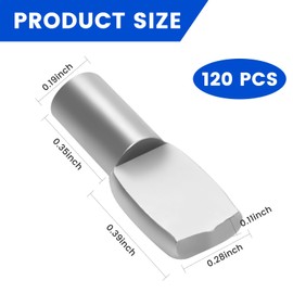 120 Pcs 5mm Stainless Steel Shelf Pegs Pins, Nickel Plated Shelf Support Pin, Silver Cabinet Shelf Pegs, Shelf Brackets Pins Holders Pegs, Fits 5mm Holes for Shelves, Cupboard, Bookshelf, Closet