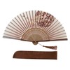 Salutto Hand Fan Bamboo Printed Pattern Folding Fan Lacquered Bamboo