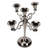 Metal Candelabra Black 5 Arms Elegant Colorfast Stable Wide Base
