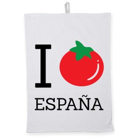 Hippowarehouse I tomato love Espana Tea Towel Eco Printed Dish Cloth Kitchen accessory 50cmx70cm 100% Cotton