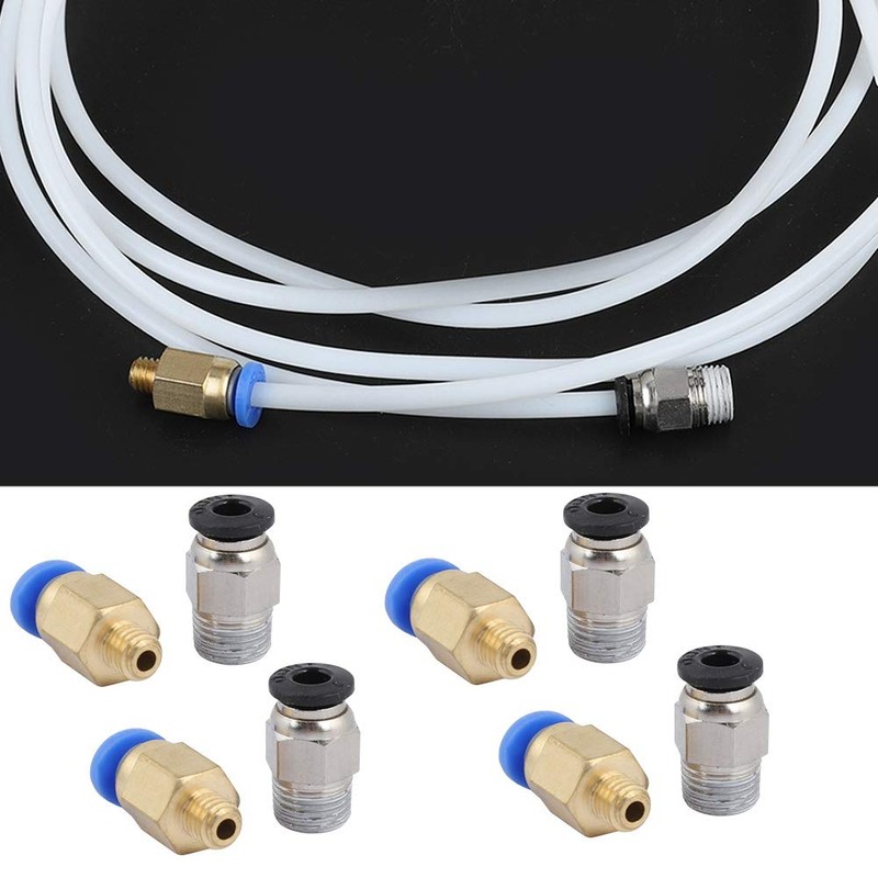 Wendry Tubo de Teflón PTFE (2 PCS), Adaptador Rápido PC4-M6