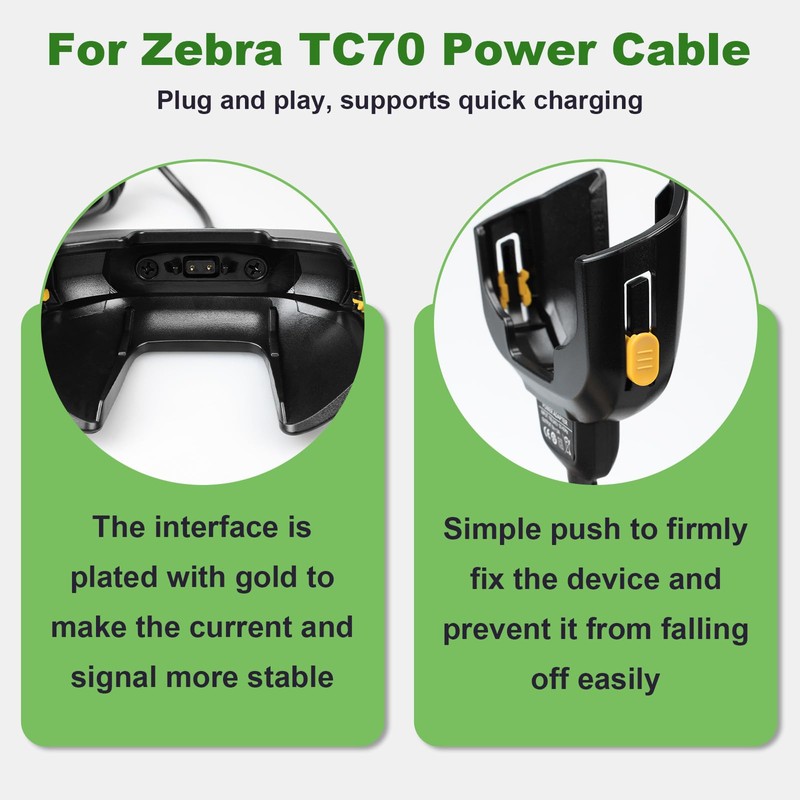 for Zebra Scanner TC77 Charger Cable: Wall Charging for Zebra