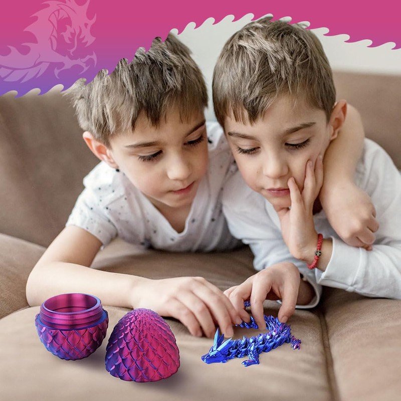 OSDUE 3D Printed Dragon in Egg, 3D Printed Dragon Egg,