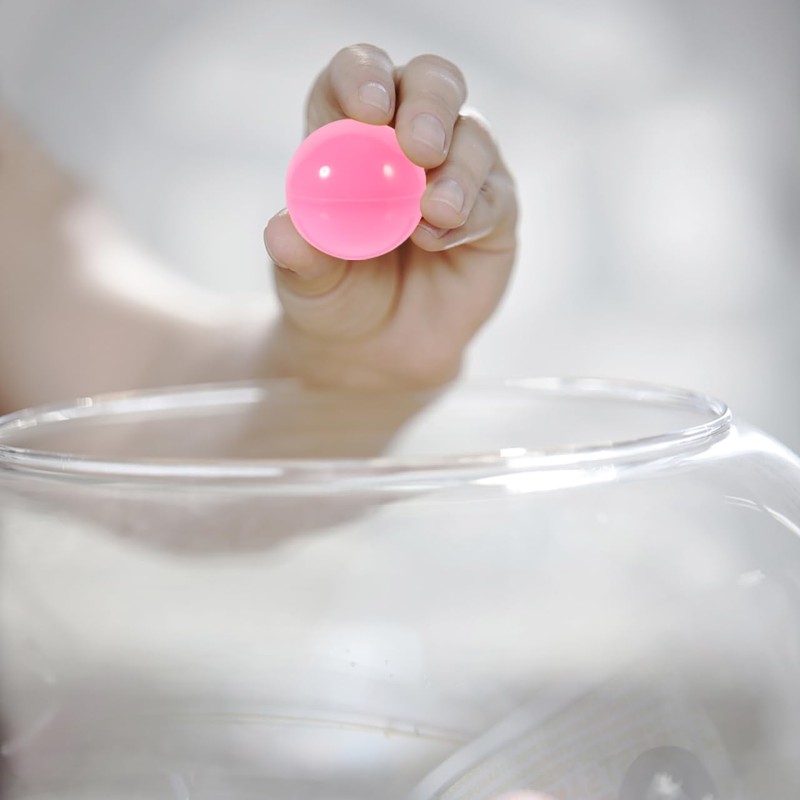 Didiseaon 50 Pcs Openable Raffle Balls, Pink PVC Lottery Capsules,