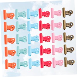 COHEALI 3sets Metal Round Tail Clip Binder Clip Office Clamp Paper Stationery Binder Paper Holder for School Office Home 40pcs*3