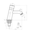 ENKI, Vision, BT4300, Self Closing Non Concussive Basin Tap Modern,