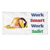 Vinyl Banner Multiple Sizes Work Smart Safe Business A Industrial