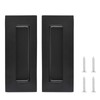 MOROBOR 2 Pack Flush Sliding Closet Door Pulls, Black Recessed
