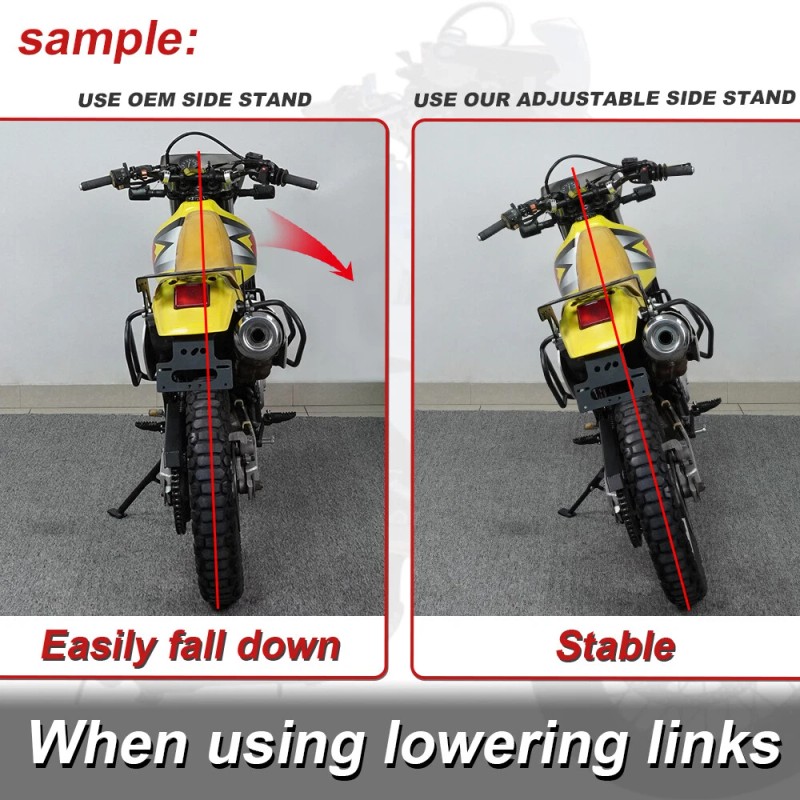xitomer Adjustable Steel Kickstand Sidestand Foot Fit For Kawasaki Ninja