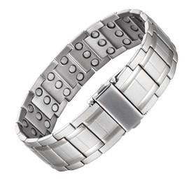 MagVIVACE Magnetic Bracelets for Men with Magnet (Silver)