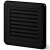 100mm (4 Inch) Square Vent Cover - Black 155mm x