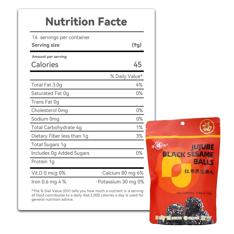 Organic date Black Sesame Balls Snacks Pure Honey Handmade date