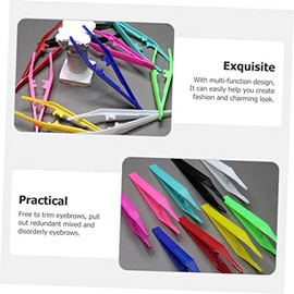 30pcs Plastic Eyebrow Eyelash Tool Eyelash Mascara Tool Hair Clipper Set Blackhead L Plastic Eyebrow Clips Pointed Eye Brow Small Round