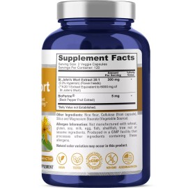 NusaPure St. John's Wort 6,000mg 240 Veggie Capsules (Non-GMO)