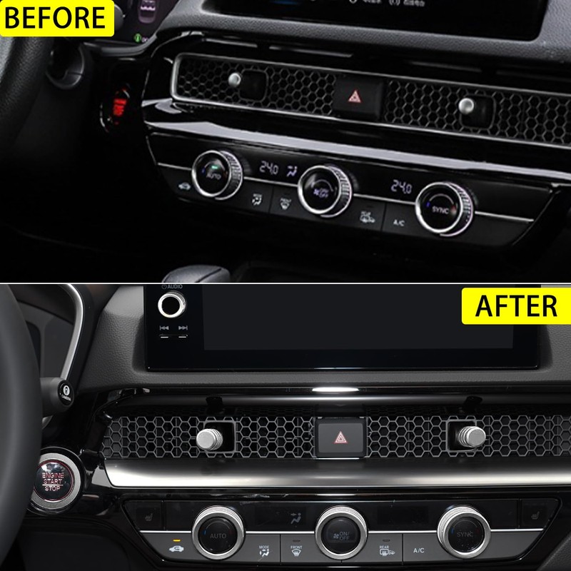 LOCOY Air Conditioning Vent Knob Cover for Honda Civic Accessories