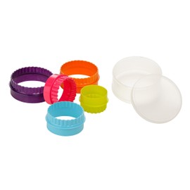 Premier Housewares Fluted Cutters - Multi-Coloured, Set of 5