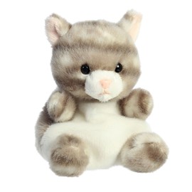 Aurora® Adorable Palm Pals™ Silver Kitty™ Stuffed Animal - Fun Collectible Plush for Kids and Adult Collectors - Perfect for Decorating Rooms and Birthday Gifts - Gray 4 Inches