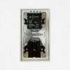 N&L Flush-mounted, two-way switch/button with rocker and socket with cover
