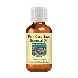 Devprayag Pure Clary Sage Essential Oil (Salvia sclarea) Natural Therapeutic Grade Steam Distilled 15ml (0.50 oz)