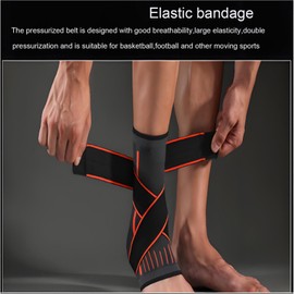 2 pairs Sports Ankle Brace, Breathable Compression Support with Double Bandage, For Sprained Foot, Tendonitis, Plantar Fasciitis Ankle Support with Adjustable Compression Strap (L)