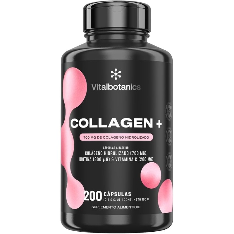Biotina Pura Colageno Hidrolizado Vitamina C VITAL BOTANICS