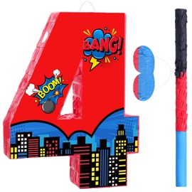 Capoda Spider Piñata Number 4 Bundle with Blindfold Birthday Party Decor