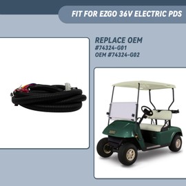 36V Golf Cart Control Wiring Harness with Labels for EZGO PDS Electric Models, Fits Controller #73326-G02, Replaces OEM 74324-G01,74324-G02, EZGO PDS Controller Main Wiring Harness