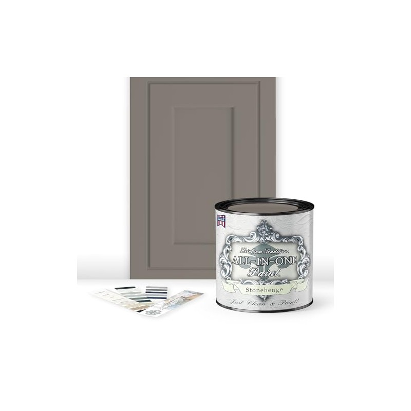 ALL-IN-ONE Paint, Stonehenge (mid-tone greige), Quart - Durable cabinet and