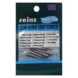 レイン(Reins) タングステン スリムダウンショットシンカー 2.7g [3/32oz]