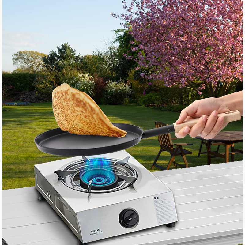 bodkar Frying Pan Skillet 8-inch Flat Crepe Pan, Lightweight Grill