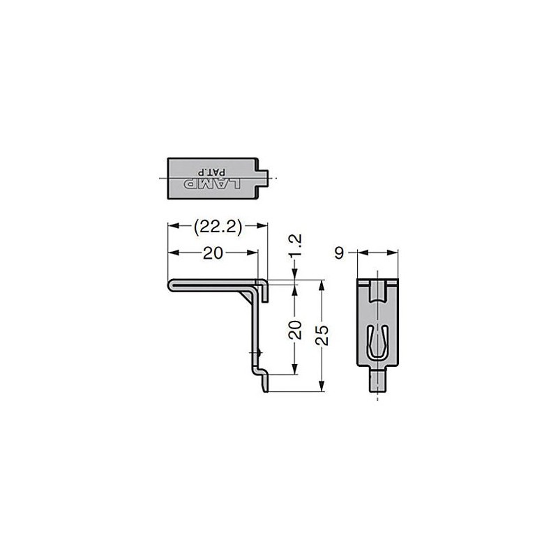 LAMP SPE-FB20S Stainless Steel SPE Type Shelf Bracket, Sold as