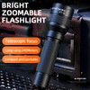 SuperFire F1-X Rechargeable LED Flashlights，Small Tatical Flashlight，Zoomable Flashlight for Home，Camping,