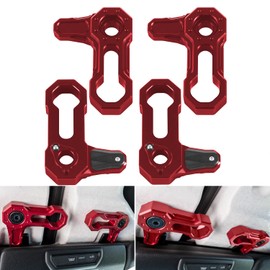 Freedom Top L-Shaped Roof Latches - Freedom Panel Latch Hardtop Roof Removal Switch Handle - Latches Screws for Jeep Wrangler JK JKU 2007-2018 (Set of 4) (Red)
