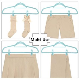 Clips para Perchas de Terciopelo, Paquete de 20 Clips para Perchas de Terciopelo, Material Duradero Perchas de Terciopelo para Pantalones, Clips para Perchas para Ropa de Bebé